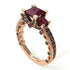 Modern Geometric Ruby Gold Engagement Ring - Beverly No. 41