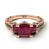 Modern Geometric Ruby Gold Engagement Ring - Beverly No. 41 image 3