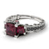 Modern Geometric Ruby Gold Engagement Ring - Beverly No. 42