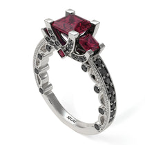 Modern Geometric Ruby Gold Engagement Ring - Beverly No. 42 image 1