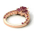 Modern Geometric Ruby Gold Engagement Ring - Beverly No. 56