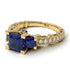 Modern Geometric Sapphire Gold Engagement Ring - Beverly No. 13 image 2