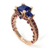 Modern Geometric Sapphire Gold Engagement Ring - Beverly No. 59 image 1