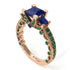 Modern Geometric Sapphire Gold Engagement Ring - Beverly No. 29 image 1