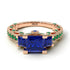 Modern Geometric Sapphire Gold Engagement Ring - Beverly No. 29 image 2