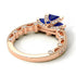 Modern Geometric Sapphire Gold Engagement Ring - Beverly No. 14