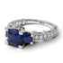 Modern Geometric Sapphire Gold Engagement Ring - Beverly No. 15