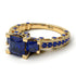 Modern Geometric Sapphire Gold Engagement Ring - Beverly No. 73