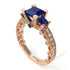 Modern Geometric Sapphire Gold Engagement Ring - Beverly No. 14