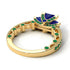 Modern Geometric Sapphire Gold Engagement Ring - Beverly No. 28