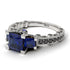 Modern Geometric Sapphire Gold Engagement Ring - Beverly No. 45 image 2