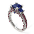 Modern Geometric Sapphire Gold Engagement Ring - Beverly No. 60 image 1