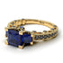 Modern Geometric Sapphire Gold Engagement Ring - Beverly No. 43 image 2