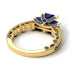 Modern Geometric Sapphire Gold Engagement Ring - Beverly No. 43