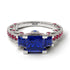 Modern Geometric Sapphire Gold Engagement Ring - Beverly No. 60