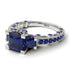 Modern Geometric Sapphire Gold Engagement Ring - Beverly No. 75