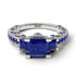 Modern Geometric Sapphire Gold Engagement Ring - Beverly No. 75 image 2