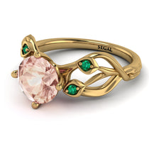 Morganite Blossom 14K Golden Nature Inspired Engagement Ring - Haley No. 904 image 1