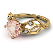 Morganite Blossom 14K Golden Nature Inspired Engagement Ring - Haley No. 901 image 1