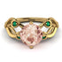 Morganite Blossom 14K Golden Nature Inspired Engagement Ring - Haley No. 904