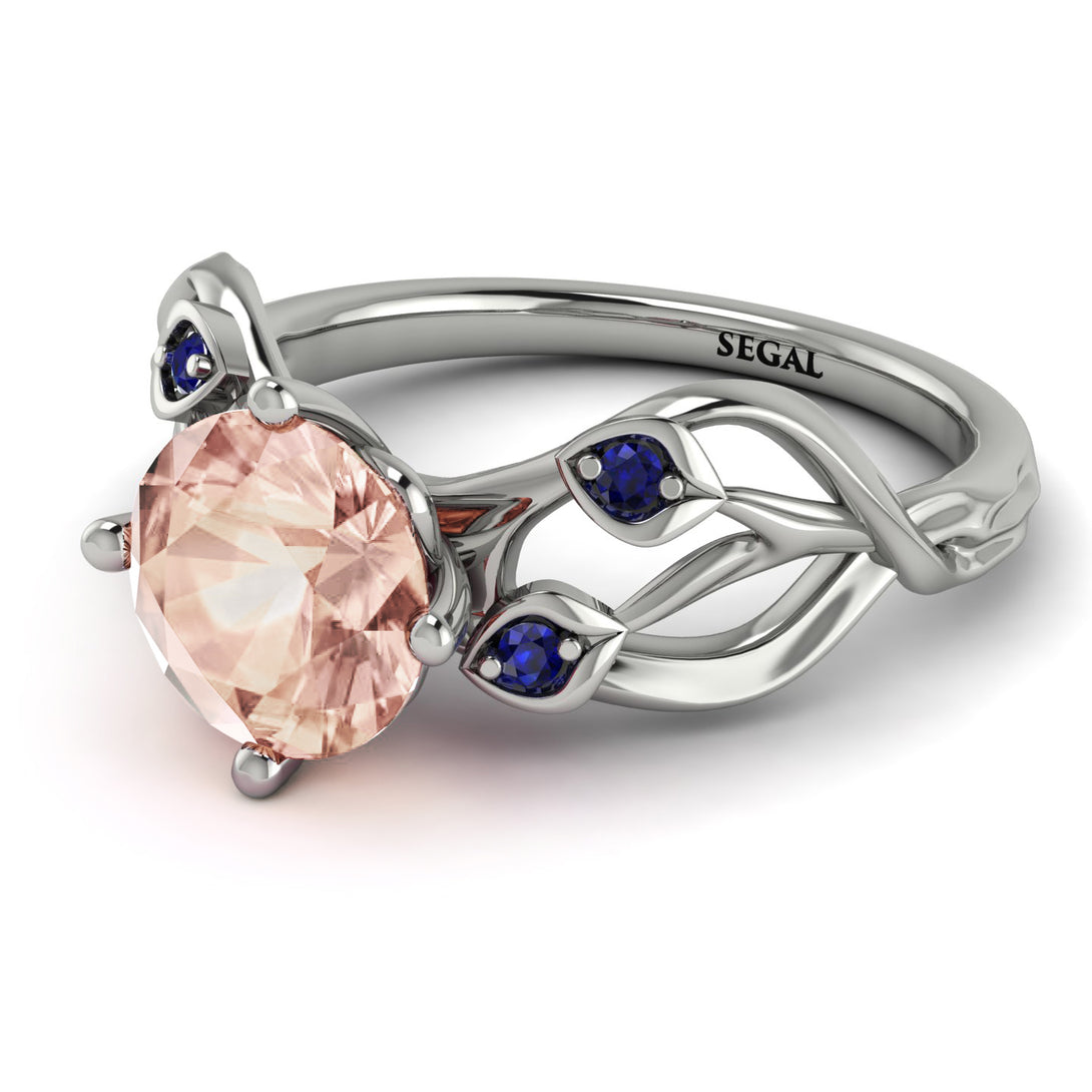 Morganite Blossom 14K Golden Nature Inspired Engagement Ring - Haley No. 915