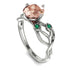 Morganite Blossom 14K Golden Nature Inspired Engagement Ring - Haley No. 906 image 3