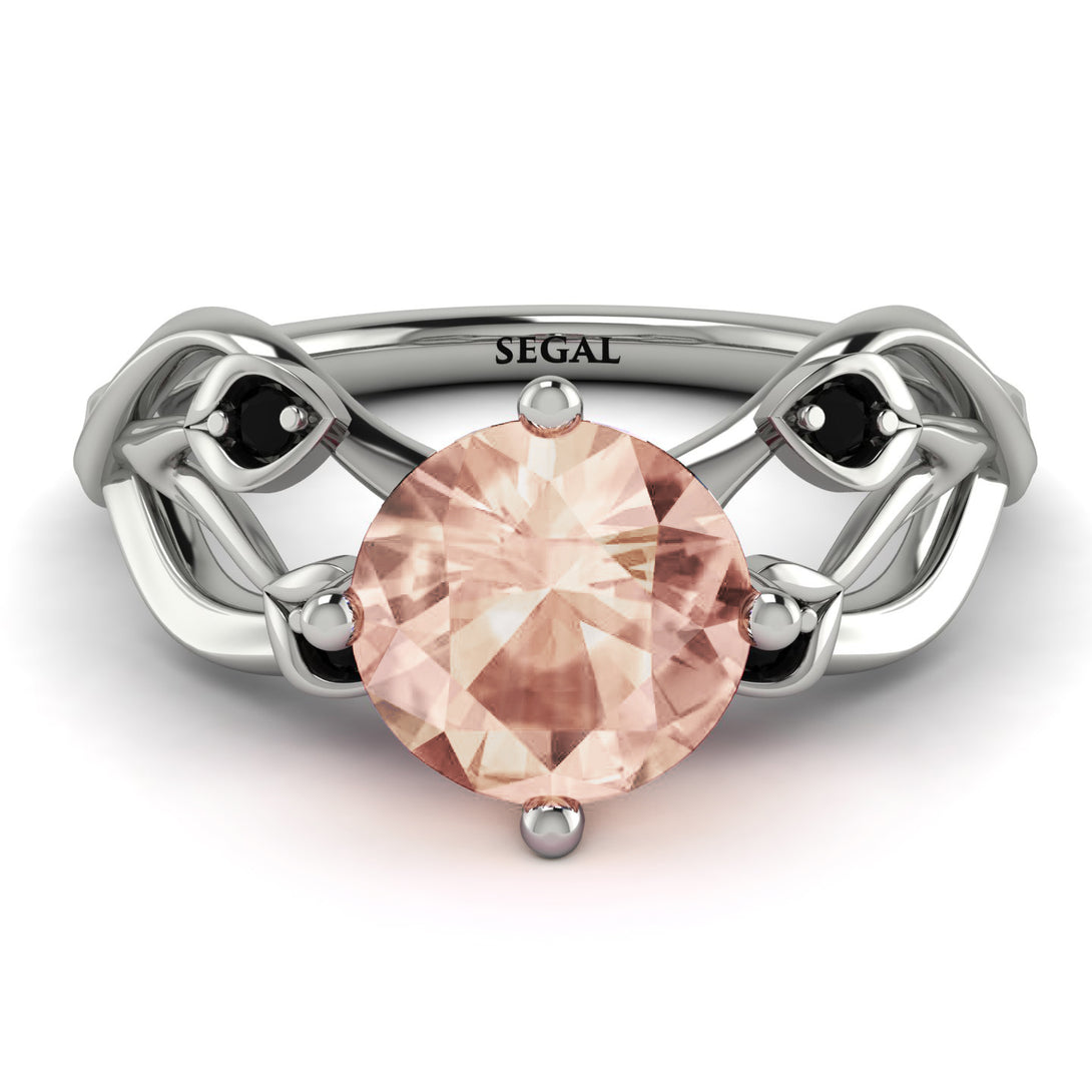 Morganite Blossom 14K Golden Nature Inspired Engagement Ring - Haley No. 909