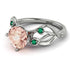 Morganite Blossom 14K Golden Nature Inspired Engagement Ring - Haley No. 906 image 1