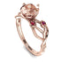 Morganite Blossom 14K Golden Nature Inspired Engagement Ring - Haley No. 911