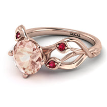 Morganite Blossom 14K Golden Nature Inspired Engagement Ring - Haley No. 911 image 1