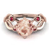 Morganite Blossom 14K Golden Nature Inspired Engagement Ring - Haley No. 911