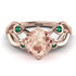 Morganite Blossom 14K Golden Nature Inspired Engagement Ring - Haley No. 905 image 2