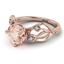 Morganite Blossom 14K Golden Nature Inspired Engagement Ring - Haley No. 902 image 1