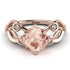 Morganite Blossom 14K Golden Nature Inspired Engagement Ring - Haley No. 902