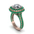 Diamond Pave Double Halo Engagement Ring - Eve No. 17