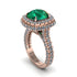 Emerald Pave Double Halo Engagement Ring - Eve No. 5