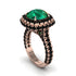 Emerald Pave Double Halo Engagement Ring - Eve No. 35 image 2