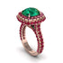Emerald Pave Double Halo Engagement Ring - Eve No. 50