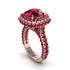 Ruby Pave Double Halo Engagement Ring - Eve No. 56