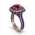 Ruby Pave Double Halo Engagement Ring - Eve No. 71 image 2