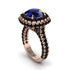 Sapphire Pave Double Halo Engagement Ring - Eve No. 44