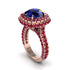 Sapphire Pave Double Halo Engagement Ring - Eve No. 59