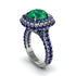 Emerald Pave Double Halo Engagement Ring - Eve No. 66 image 2