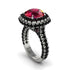Ruby Pave Double Halo Engagement Ring - Eve No. 42