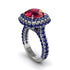 Ruby Pave Double Halo Engagement Ring - Eve No. 72 image 2