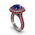 Sapphire Pave Double Halo Engagement Ring - Eve No. 60 image 2