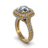 Diamond Pave Double Halo Engagement Ring - Eve No. 1 image 2