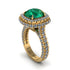 Emerald Pave Double Halo Engagement Ring - Eve No. 4 image 2