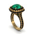 Emerald Pave Double Halo Engagement Ring - Eve No. 34 image 2