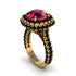 Ruby Pave Double Halo Engagement Ring - Eve No. 40 image 2